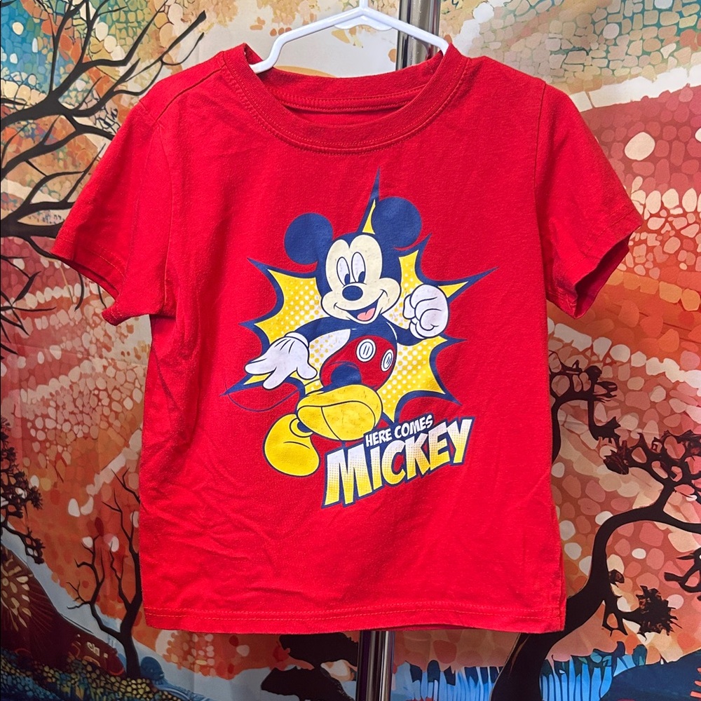 Disney Red Mickey Mouse Kids Tee